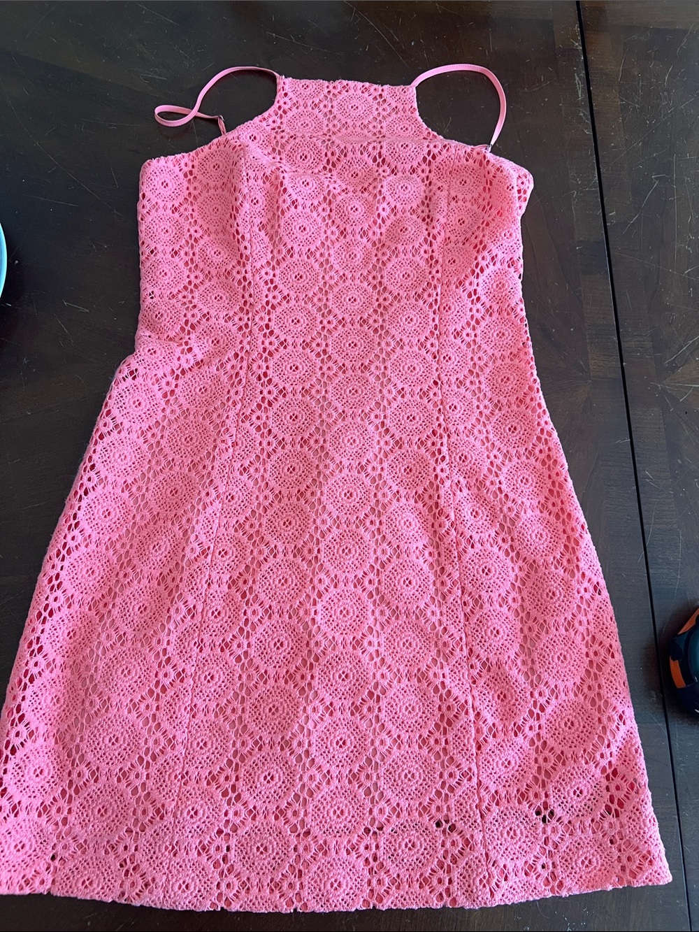 Lilly Pulitzer coral small Crochet Lace Sundress
